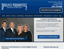 Tablet Screenshot of difrancoperiodontics.com